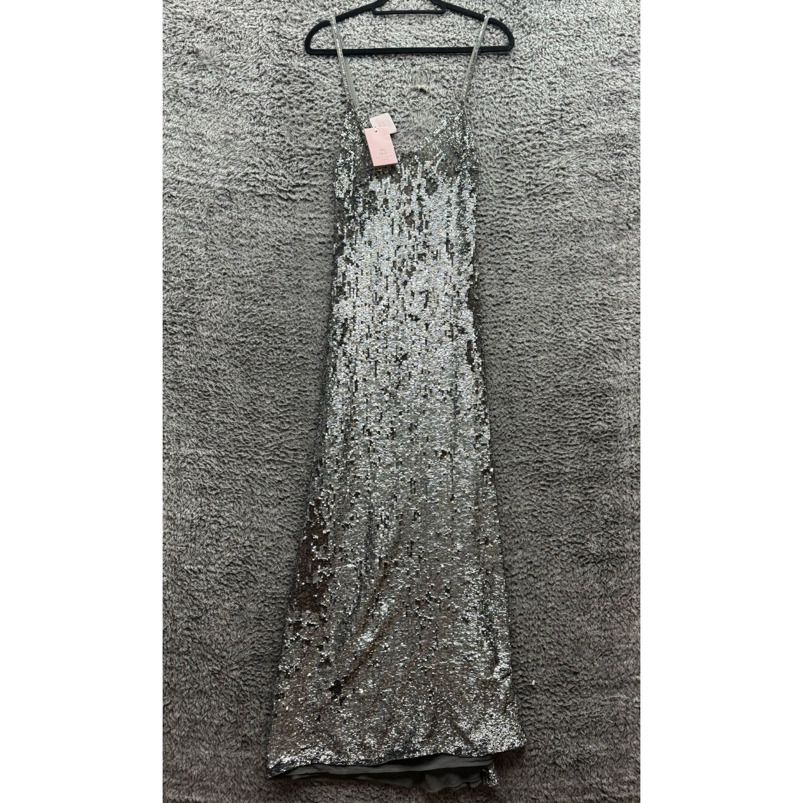 Nwt Calypso St. Barth Sequin Talrina Sleeveless Maxi Dress Gray Womens Size S